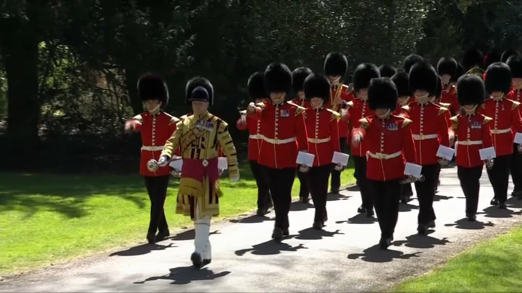 Un défilé militaire pour rendre hommage au prince Philip, le jeudi 17 avril 2021 Un défilé militaire pour rendre hommage au prince Philip, le jeudi 17 avril 2021