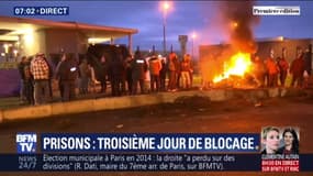 Ce troisième jour de blocage risque d'attiser les tensions car les parloirs débutent aujourd'hui à Condé-sur-Sarthe