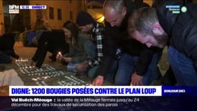 Digne-les-Bains: 1200 bougies posées contre le plan loup par une quinzaine d'éleveurs