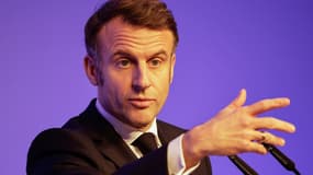 Le président français, Emmanuel Macron, à Lisbonne le 27 février 2025