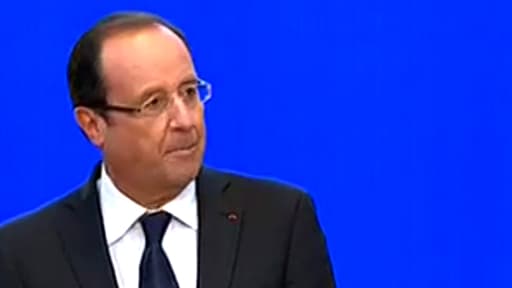 François Hollande s'exprimant vendredi matin lors de la conférence environnementale.
