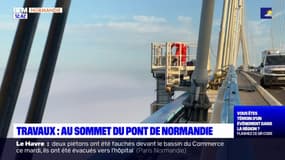 Au sommet du pont de Normandie