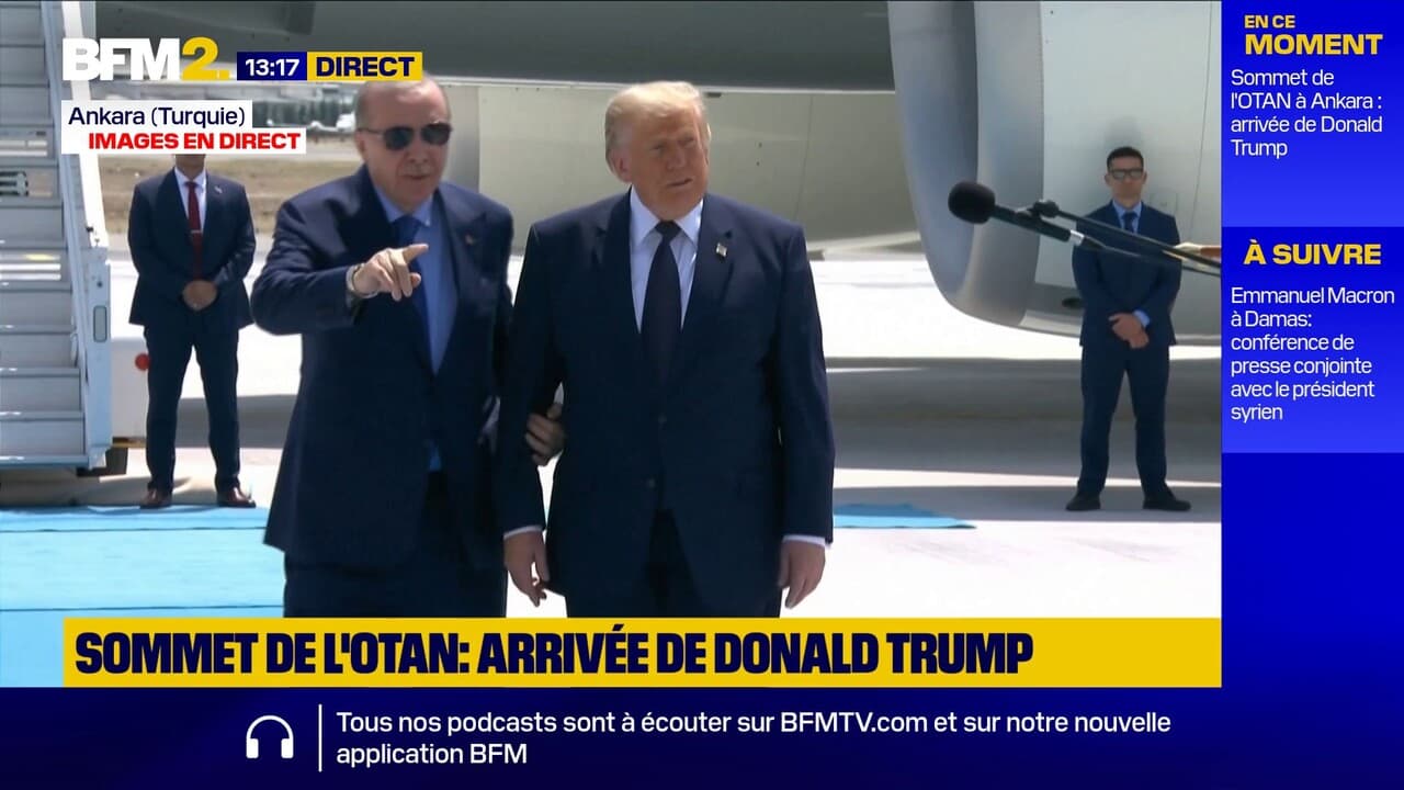 Donald Trump arrive à Ankara pour participer au 36e sommet de l'Otan
