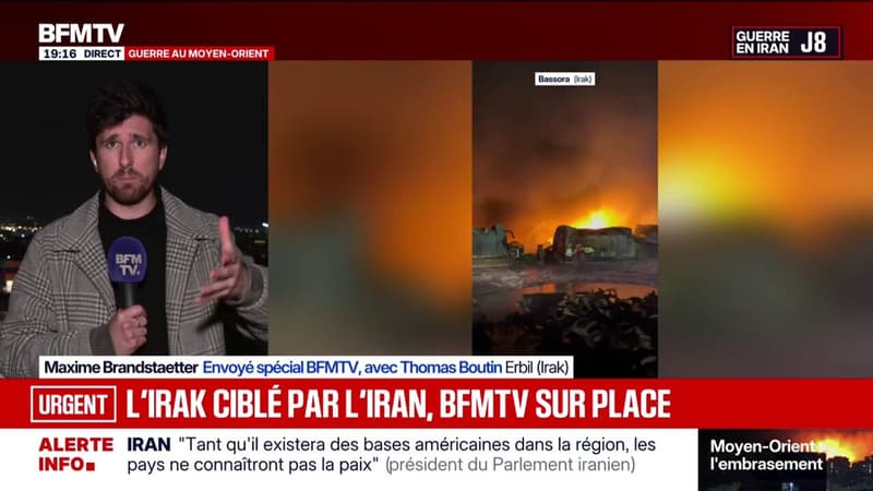 L'Irak a été ciblé par des frappes iraniennes, les équipes de BFMTV sont sur place