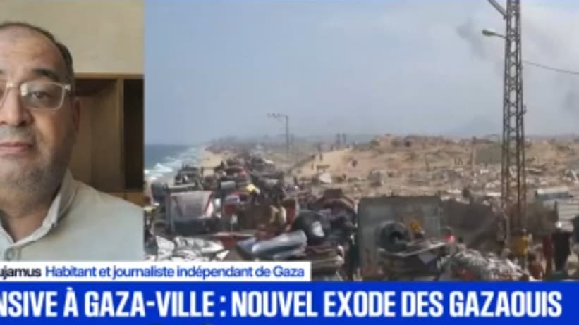 Rami Abujamus, habitant et journaliste indépendant à Gaza le 16 septembre en direct sur BFMTV