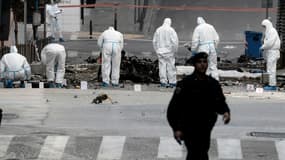 Une voiture piégée a explosé en plein centre d'Athènes, le 10 avril 2014.