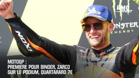 MotoGP: Première pour Binder, Zarco sur le podium, Quartararo limite les dégâts