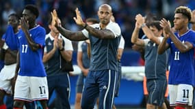 Thierry Henry avec l'équipe de France en finale des JO de Paris - le 09/08/2024