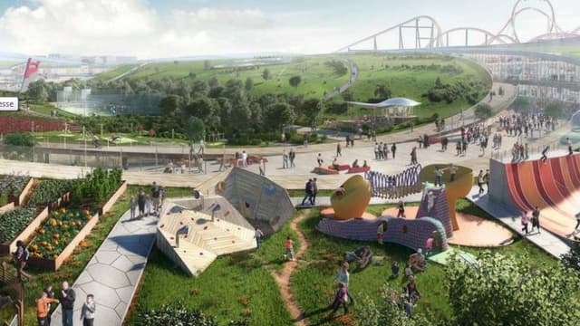 A l'horizon 2024, le projet Europacity, du groupe Auchan et du chinois Wanda, veut bâtir une gigantesque surface commerciale, ainsi que des hôtels, des salles de spectacle, un parc aquatique et une piste de ski, sur 80 hectares dans le triangle de Gonesse (Val d'Oise).