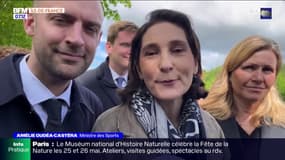 Jeux olympiques: le stade équestre de Versailles bientôt fini, la ministre Amélie Oudéa-Castera rassure sur la sécurité du site