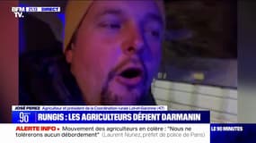 José Pérez (coprésident de la Coordination rurale 47) annonce que son convoi va "plier bagage" ce jeudi dès la levée des gardes à vue des membres de son syndicat et rentrer dans le Lot-et-Garonne