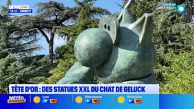Parc tête d'or : des statues XXL du chat de Geluck