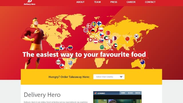 Delivery Hero est présente dans 34 pays.