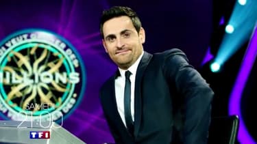 Camille Combal sur le plateau de "Qui veut gagner des millions?"