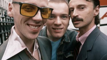 Ewen Bremner, Ewan McGregor et Robert Carlyle dans Trainspotting, en 1996.