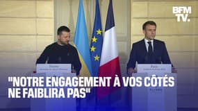 "Notre engagement à vos côtés ne faiblira pas": les allocutions d'Emmanuel Macron et Volodymyr Zelensky après leur rencontre à l'Élysée en intégralité