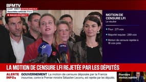 "Il s'en est donc fallu de peu": Mathilde Panot réagit au rejet de la motion de censure déposée par LFI