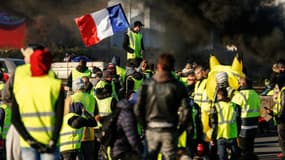 Des gilets jaunes le 18 novembre 2018 à Caen. 