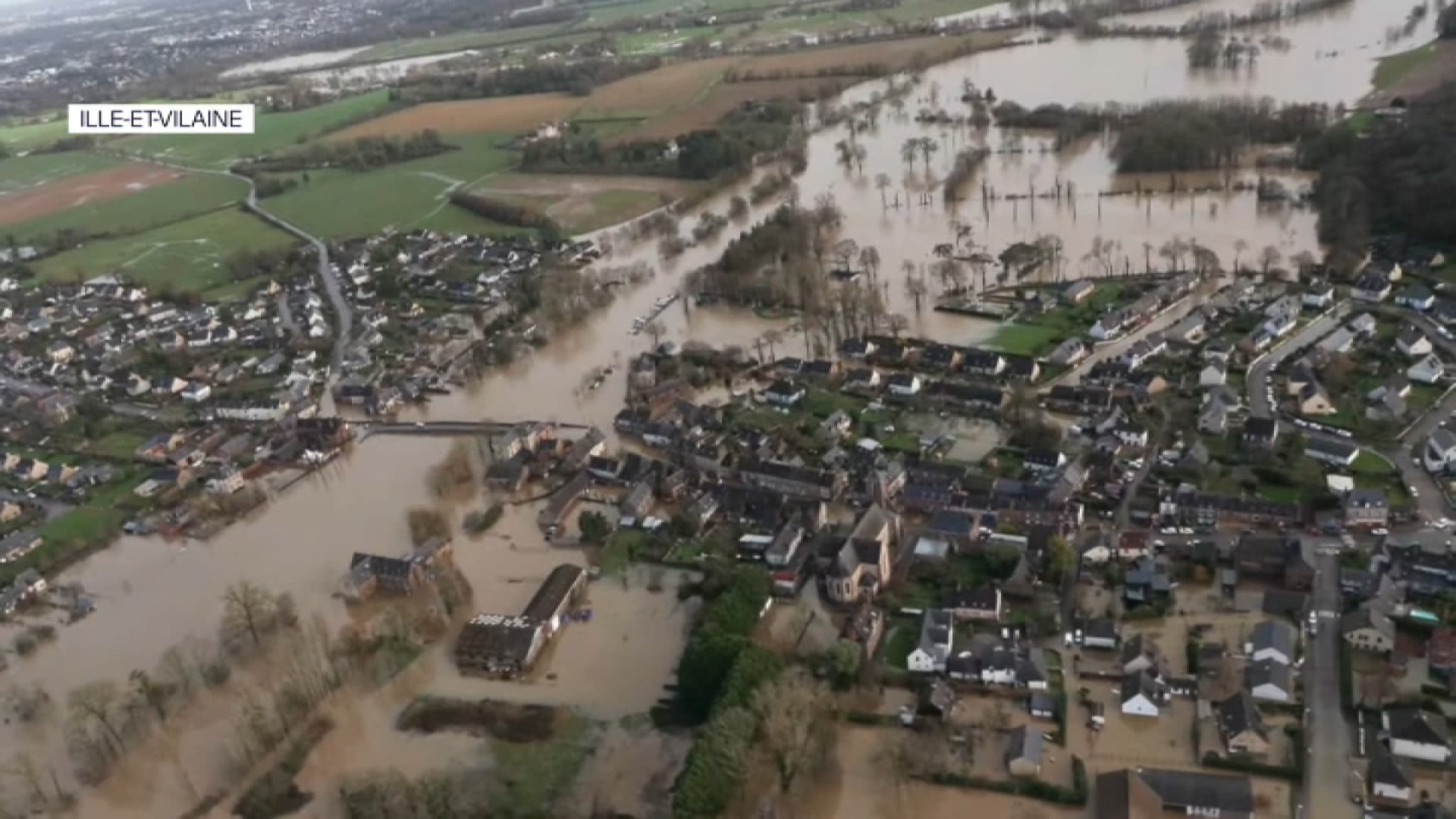 Les images aériennes du sud de l'Ille-et-Vilaine, le 27 janvier 2025.