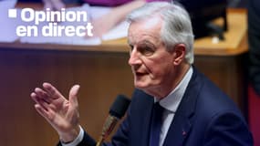 Le Premier ministre Michel Barnier le 15 octobre 2024 à l'Assemblée nationale (Paris).