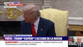 Trêve en Ukraine: "Nous espérons avoir l'accord de la Russie", souhaite Donald Trump