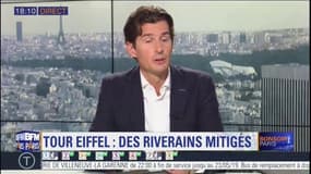 Réaménagement du quartier de la tour Eiffel: "Anne Hidalgo avait transformé ce site en un espace événementiel", Jean-Sébastien Baschet, président de l'association des Amis et Usagers du Champ de Mars, fustige la "gestion défaillante" de la mairie de Paris