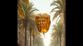 Le visage de Donald Trump dans une vidéo IA