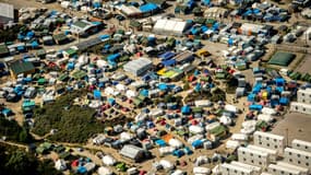 Vue de la Jungle de Calais