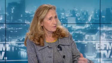 Nicole Belloubet la garde des sceaux sur le plateau de BFMTV ce vendredi