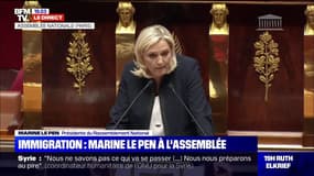 À l'Assemblée, Marine Le Pen appelle Edouard Philippe à lancer "un grand référendum" sur l'immigration