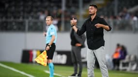 Albert Riera lors du 2e tour retour de qualifications de la Conference League entre Guimaraes et Celje (0-1, 2 t.a.b. 4), le 3 août 2023