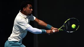 Arthur Fils lors de sa victoire face au Tchèque Jiri Vesely (4-6, 7-5, 6-2, 6-3) au 1er tour de l'Open d'Australie, le 16 janvier 2024