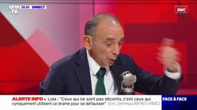 Meurtre de Lola: "Ça ne me choque pas la peine de mort pour ces gens-là", affirme Éric Zemmour