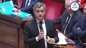 Gérald Darmanin à l'Assemblée nationale le 1er avril 2025