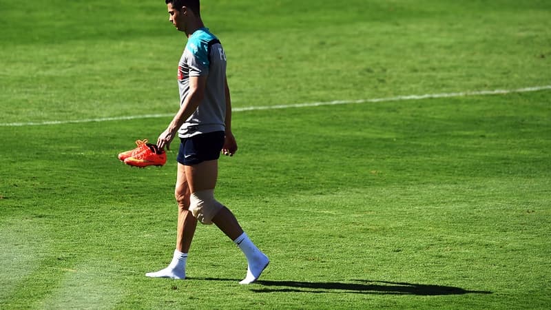 Ronaldo ce mercredi à l'entraînement.