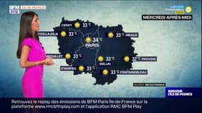 Météo Paris-Île-de-France: un beau ciel bleu et jusqu'à 34°C dans la capitale ce mercredi