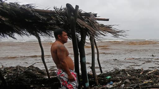 Les dégâts de Nate sur la plage à Masachapa, au Nicaragua, le 5 octobre 2017.