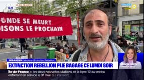 Paris: les militants d'Extinction Rébellion quittent le boulevard Saint-Denis