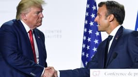 Donald Trump et Emmanuel Macron en 2019. 