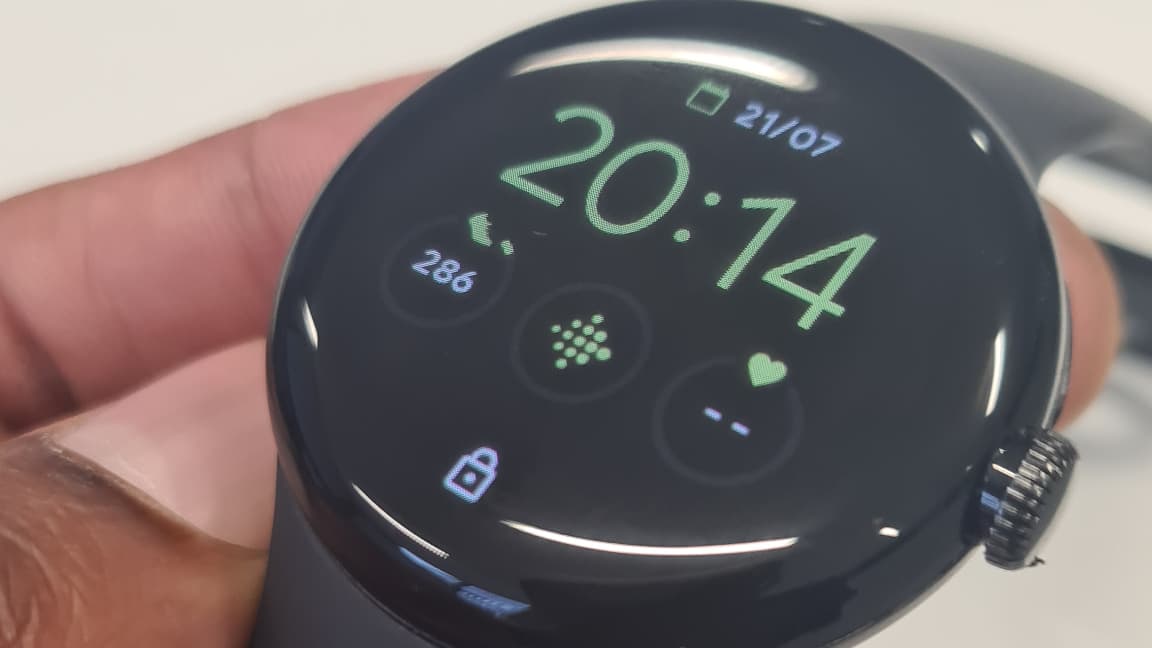L'écran de la Pixel Watch. L'écran de la Pixel Watch.