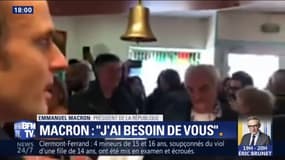 Emmanuel Macron en visite dans un bar : "J'ai besoin de vous", a-t-il déclaré