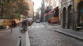 Une rue du Vieux-Lyon (illustration)