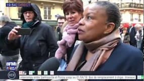 "Cette tragédie nous touche tous", dit Christiane Taubira à la marche pour Mireille Knoll
