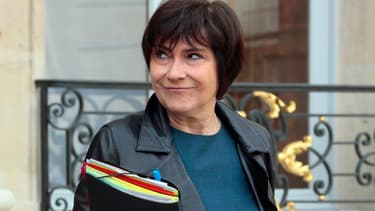 Marie-Arlette Carlotti le 19 mars 2014 à la sortie de l'Elysée.