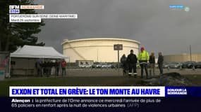 Seine-Maritime: neuvième jour de grève chez ExxonMobil à Port-Jérôme-sur-Seine