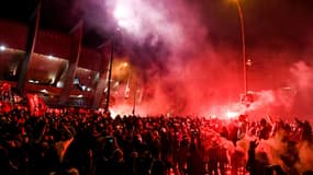 Les ultras du PSG au Parc des Princes