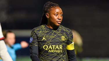 Kadidiatou Diani avec le PSG en janvier 2023