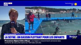 La Seyne-sur-Mer: un bassin flottant en mer inauguré pour apprendre aux enfants à nager