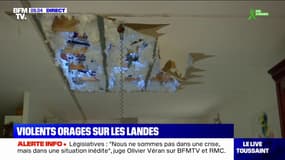 Orages dans les Landes: ce couple a vu le toit de son salon s'effondrer