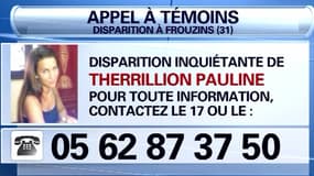 La gendarmerie lance un appel à témoins après la disparition inquiétante de Pauline Therrillion mardi soir à Frouzins, près de Toulouse.